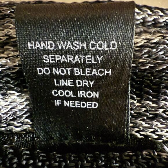 Maurices Fringe Scarf Black, White, and Gray Striped - 80” x 16” - Picture 5 of 6